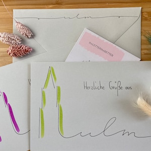 Grußkarten aus Ulm - Handlettering
