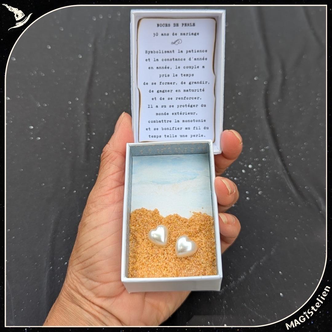 Noces De Perle - Plaque Acrylique Et Marque-Page Couple 30 Ans - Cadeau Anniversaire De Mariage