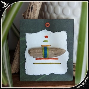 carte brodée, cadeau fête des mères, décoration zen, carte anniversaire, Saint-Valentin