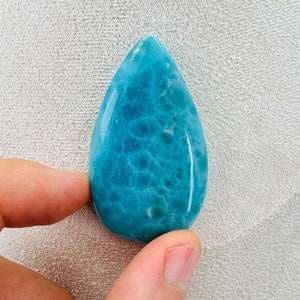 Epic Larimar Palm Stone &quot;Celestial Calling&quot;,Super Blue Larimar,Fractal Larimar,AAA Larimar,Larimar Palmstone,Healing stone,Larimar Freeform
