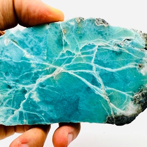 Larimar Slab,AAA Larimar,Fractal Larimar,Meditation stone,Larimar stone,Natural Larimar,Healing stone,Dominican Larimar,Larimar Slab