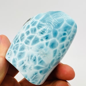 Larimar Tube,AAA Larimar,Raw Larimar,Meditation stone,Larimar stone,Natural Larimar,Healing stone,Dominican Larimar,Genuine Larimar