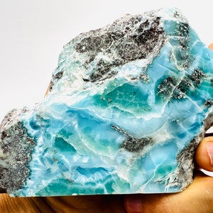 Larimar Slab,AAA Larimar,Meditation stone,Larimar stone,Natural Larimar,Healing stone,Dominican Larimar,Larimar Slab