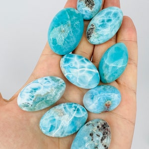 Larimar Palm Stone Lot Size M,Larimar Freeform,AAA Larimar,Meditation stone,Larimar stone,Natural Larimar,Healing stone,Dominican Larimar