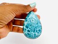 Larimar,Larimar pendant,AAA Larimar,Palm stone,Larimar jewelry,Larimar stone,High quality Larimar,Natural Larimar,Healing stone,Cabochon product logo
