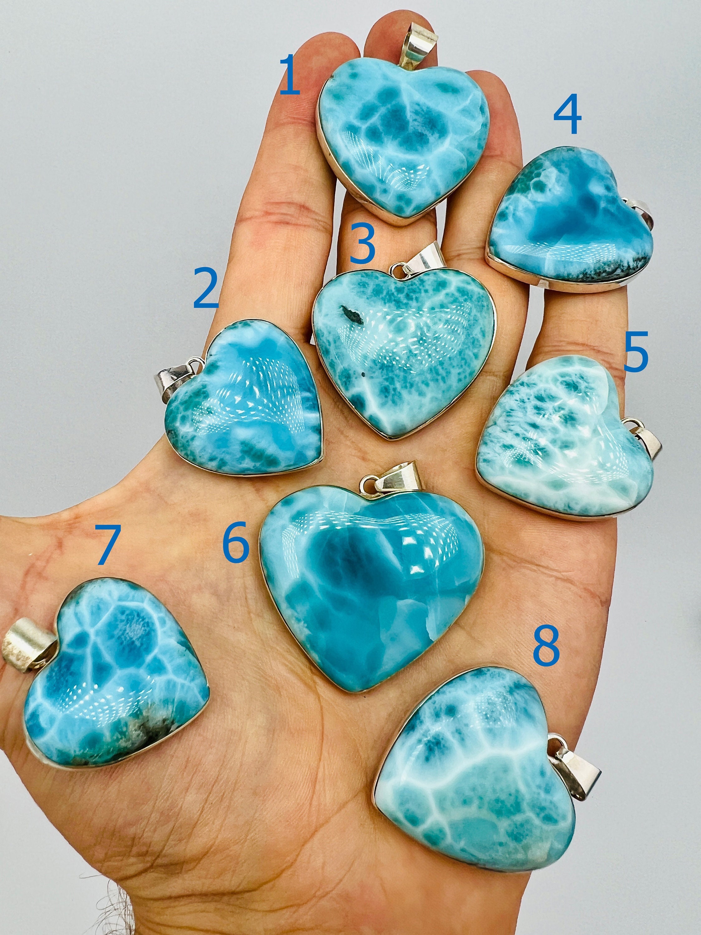Larimar heart - Etsy 日本
