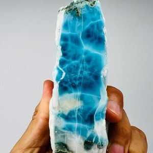 Beautiful AAA Larimar Slab,AAA Larimar,Fractal Larimar,Raw Larimar,Meditation stone,Natural Larimar,Healing stone,Dominican Larimar