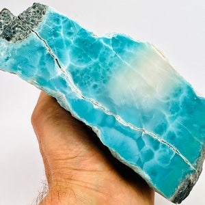 Larimar Slab,AAA Larimar,Fractal Larimar,Meditation stone,Larimar stone,Natural Larimar,Healing stone,Dominican Larimar,Larimar Slab
