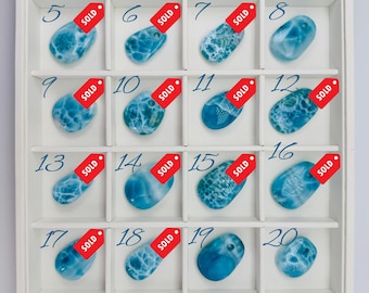 Larimar Miner Pendants,Limited Edition Super Blue + Fractal Larimar,AAA Larimar,Larimar jewelry,Special Larimar Pendants for Special People