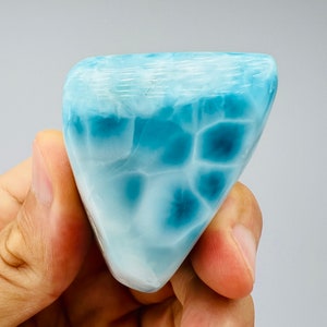 Spectacular Larimar Freeform,Super Blue Larimar,AAA Larimar,Larimar Palmstone,Meditation stone,Healing stone,Larimar Freeform