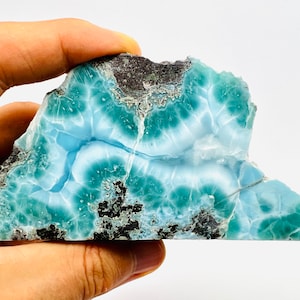 Larimar Slab,AAA Larimar,Meditation stone,Larimar stone,Natural Larimar,Healing stone,Dominican Larimar,Larimar Slab
