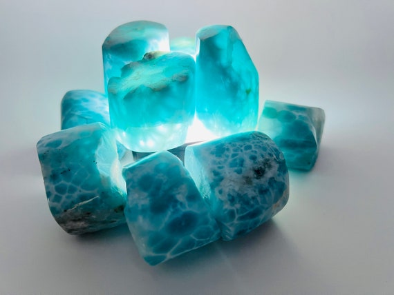 Larimar Tube aaa Larimar raw Larimar copper Larimar meditation Stone larimar Stone natural Larimar healing Stone dominican Larimar Etsy