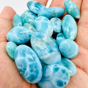 Larimar Palm Stone Lot Size S,Larimar Freeform,AAA Larimar,Meditation stone,Larimar stone,Natural Larimar,Healing stone,Dominican Larimar