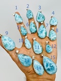 Larimar pendant,AAA Larimar,Palm stone,Larimar jewelry,Larimar stone,High quality Larimar,Natural Larimar,Healing stone,Cabochon product logo