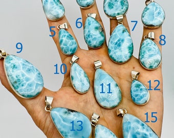 Larimar pendant,AAA Larimar,Palm stone,Larimar jewelry,Larimar stone,High quality Larimar,Natural Larimar,Healing stone,Cabochon
