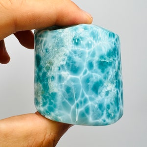 Beautiful Larimar Tube,AAA Larimar,Meditation stone,Larimar stone,Natural Larimar,Healing stone,Dominican Larimar,Genuine Larimar