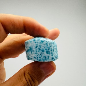 Magical Small Super Blue Larimar Tube,Super Blue Larimar,AAA Larimar,Meditation stone,Palm stone,Larimar stone,Healing stone