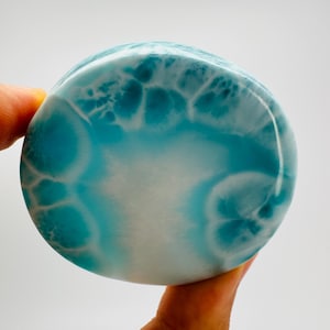 Larimar Epic Palm Stone,Super Blue Larimar,AAA Larimar,Larimar Freeform,Meditation stone,Larimar stone,Healing stone,Dominican Larimar