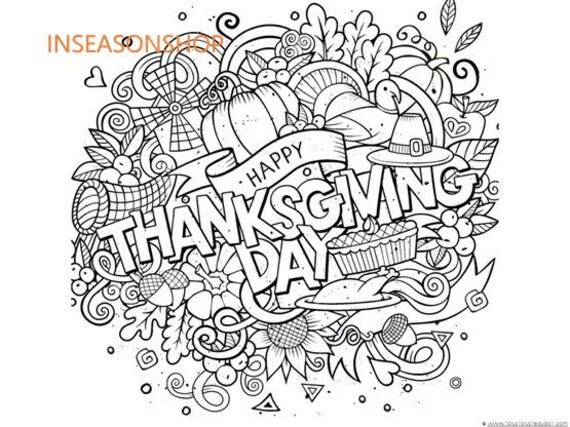 Printable thanksgiving coloring pages for preschoolers