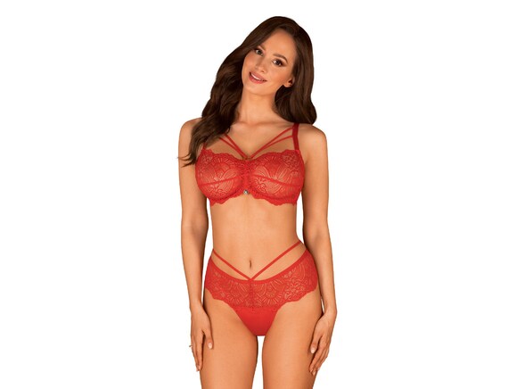 Loventy Set red by Obsessive S/Meter L/Xl XXL