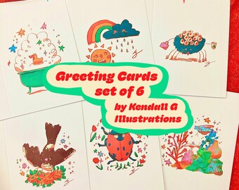 Hand-drawn Greeting Cards - Bundle by Kenny G Illustrations