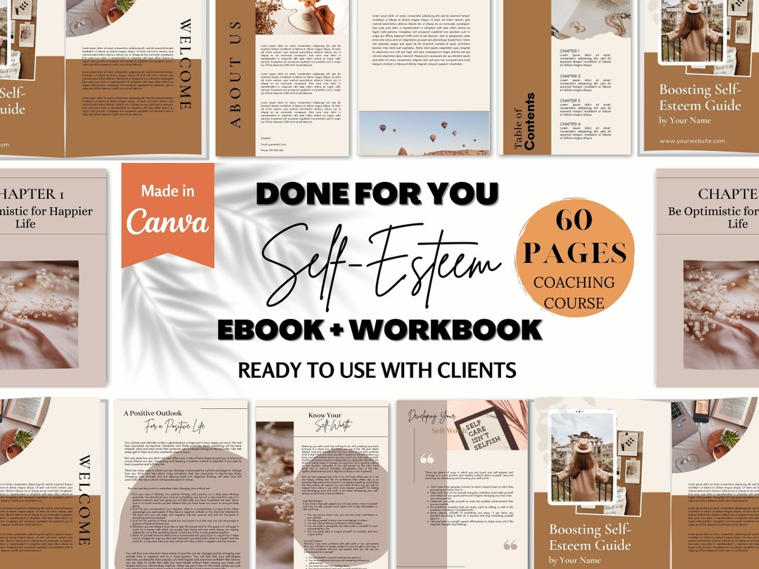 Done for You Ebook, Self Esteem Workbook Life Coaching Tools, Brandable ...