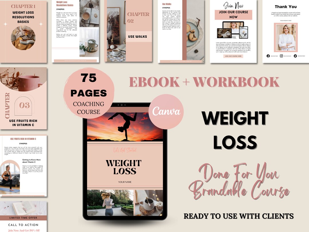 Weight Loss Coach Ebook, Done for You Content, Nutrition Guide ...