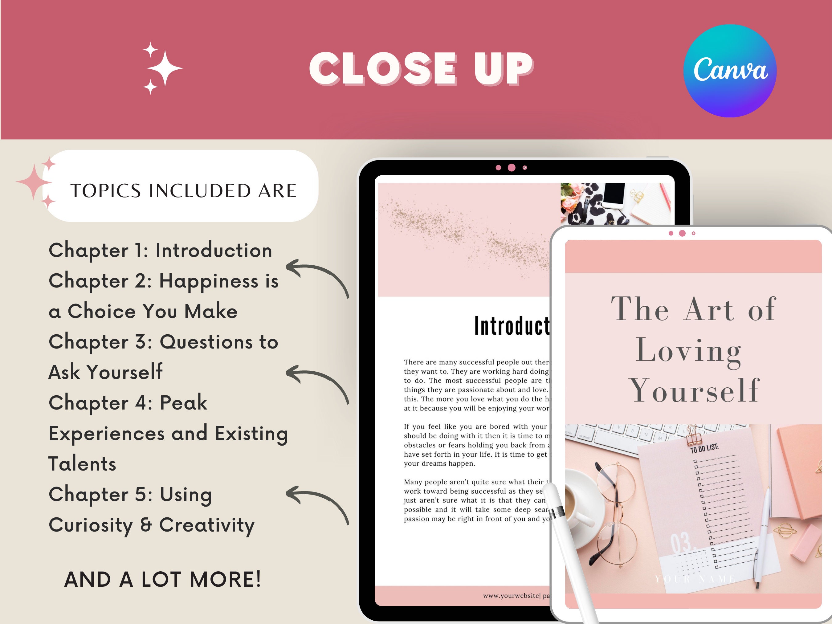 Self Love Workbook Canva, Done for You Self Love, Brandable Coaching ...
