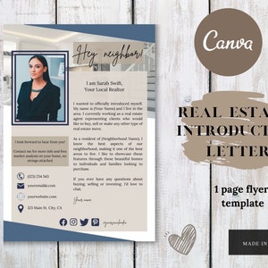 Folleto de introducción a bienes raíces / Marketing inmobiliario / Plantilla Canva / Plantilla de bienes raíces / Folleto para nuevos agentes / Postal de bienes raíces