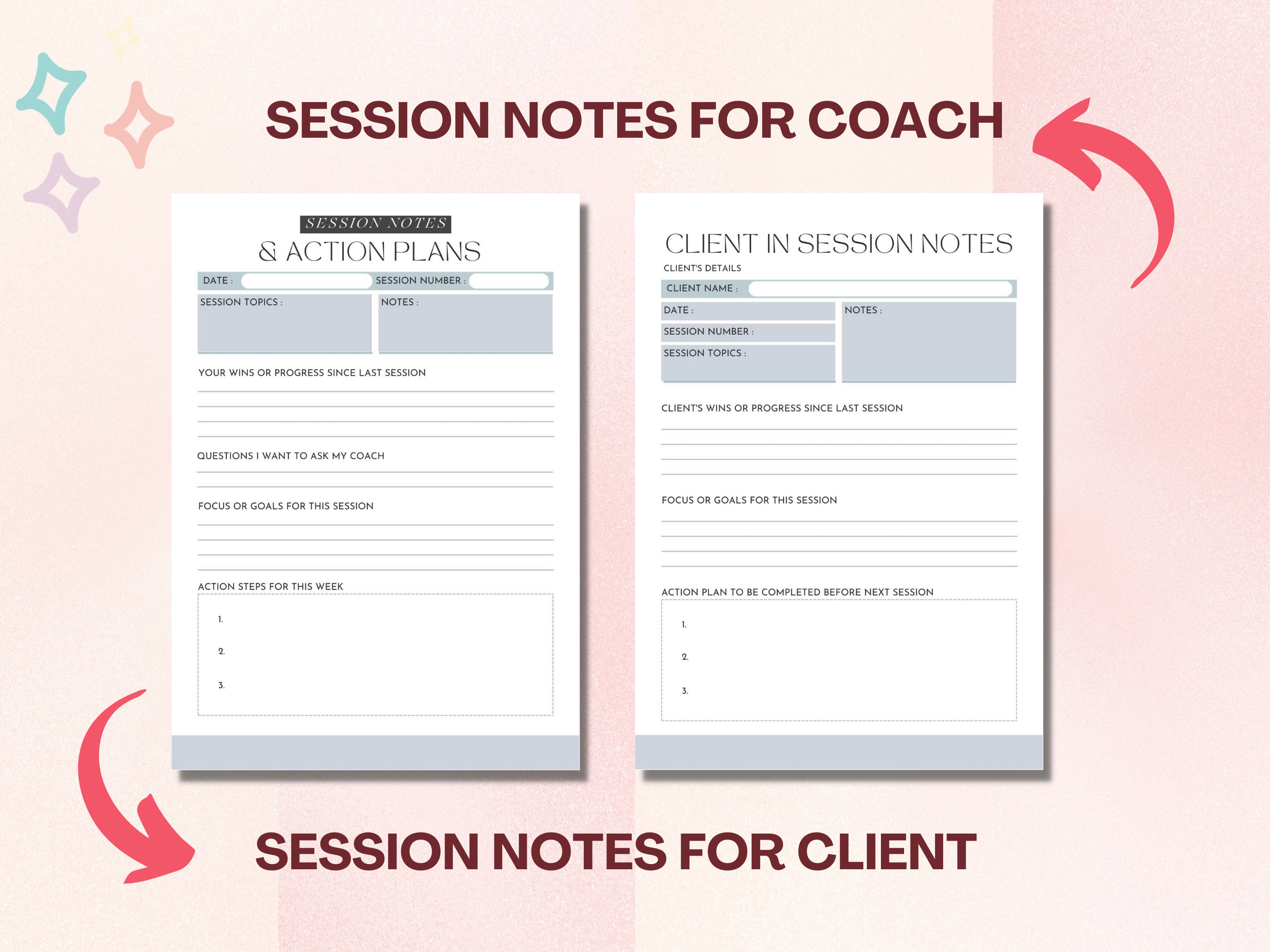 Done for You Coaching Session Worksheets Coaching Toolkit - Etsy