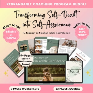Reframe Confidence Mindset Done For You Ebook & PLR Guide for Confidence Coach, Self Love Coach, Self Esteem Self Care Wellness Coach