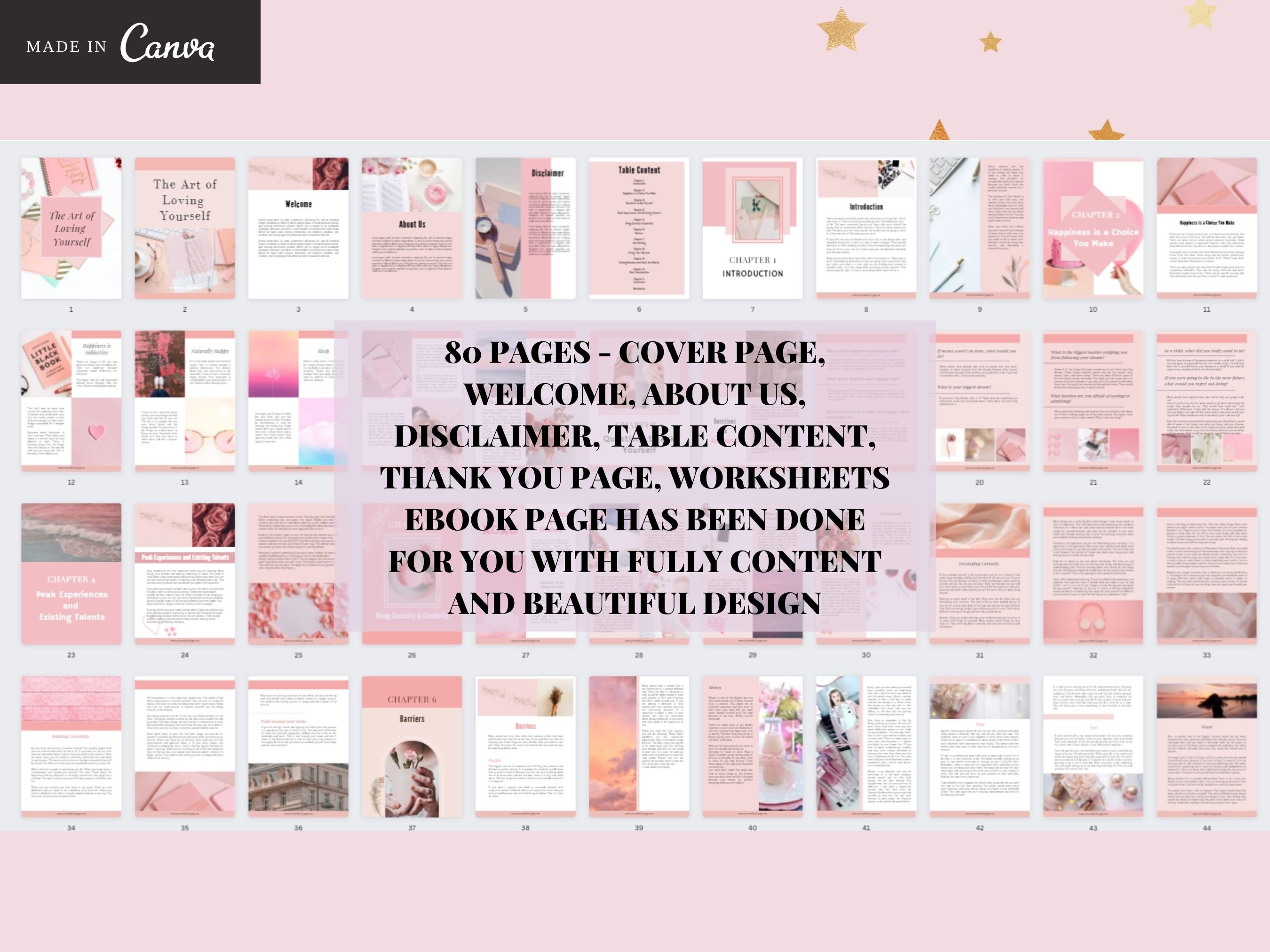 Self Love Workbook Canva, Done for You Self Love, Brandable Coaching ...