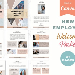 New Hire Welcome Packet, New Employee Guide, Employee Welcome Package, Employee Onboarding Canva Template, Employee Handbook, Hr Manual