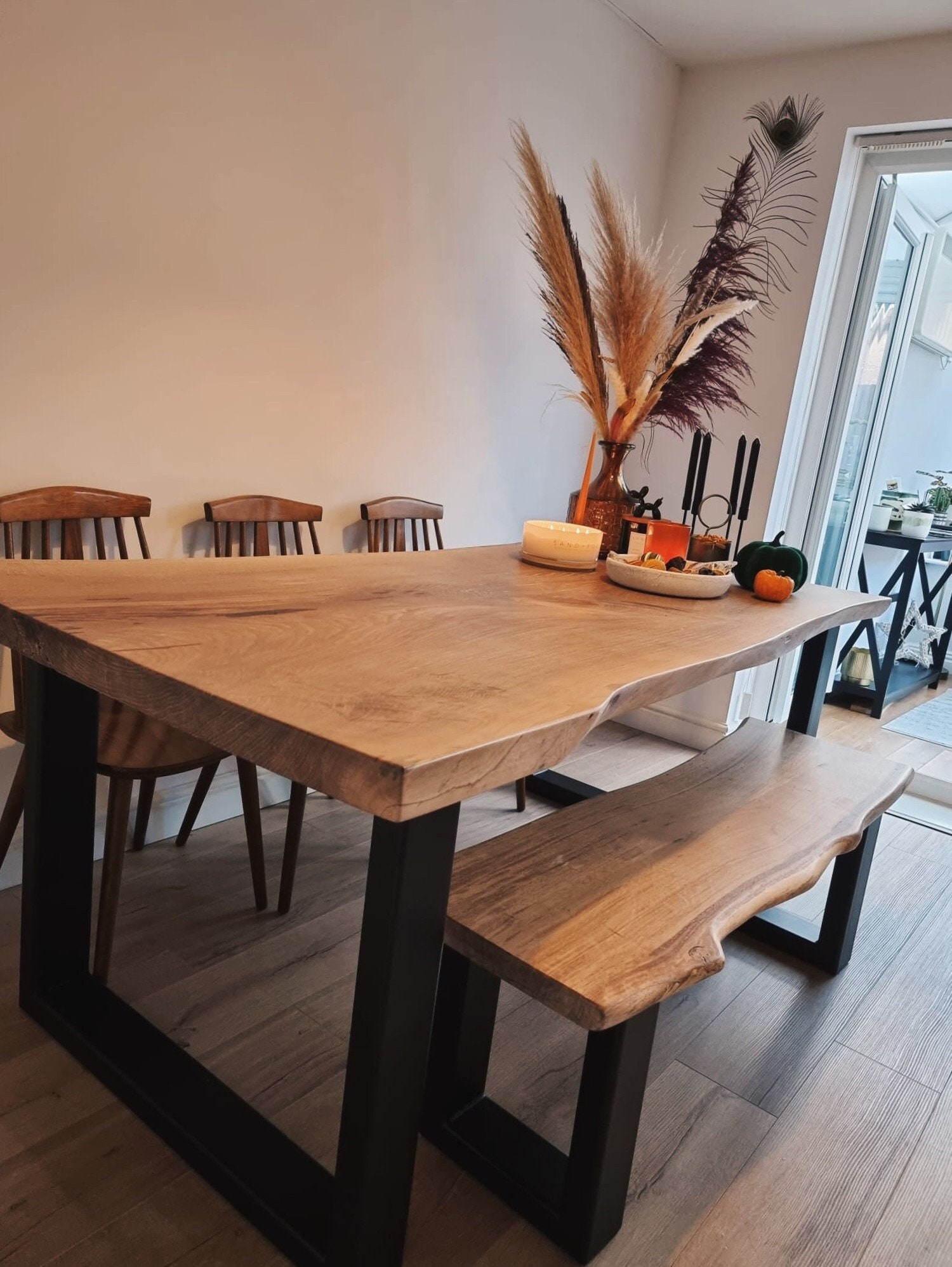 Live Edge Oak Dining Table | Etsy UK