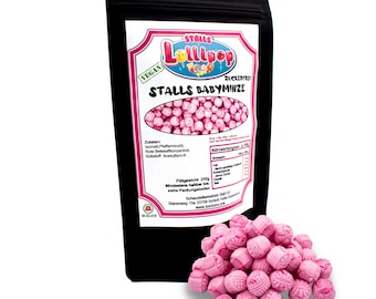 Zuckerfreie Bonbons - Babyminze 250g leckere Kräuterbonbon von Stalls Lollipop