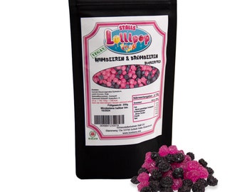 Zuckerfreie Himbeer-Brombeer Bonbons -250g hochwertige Bonbonmischung