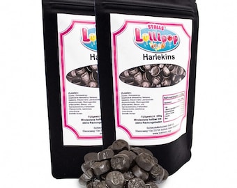 Harlequins - Réglisse hollandaise - Réglisse molle de Stalls Lollipop 500g