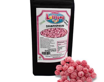 Bonbon Sour Cherry - 250g Cherry flavored fruit candies by Stalls Lollipop - Vegan