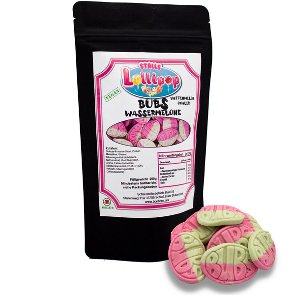 Bubs fruit gum watermelon 200g - Swedish sweets