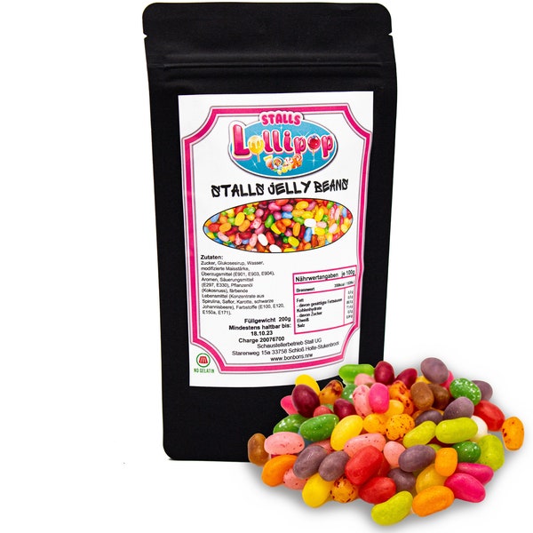 Jelly Beans 200g - Die bunte Mixtüte von Stalls Lollypop