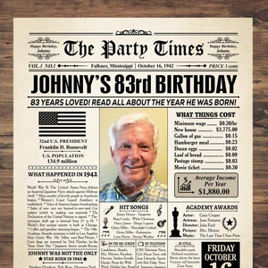 83 cumpleaños, nacido en 1942, póster de 1942, regalo de 83 cumpleaños, póster de 83 cumpleaños, decoración de 83 cumpleaños, en 1942, regalo de 83 años