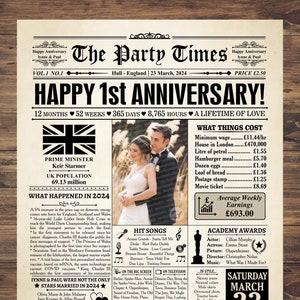 夫と妻への1周年記念ギフト、結婚2024年英国、1周年記念パーティー、カップルへのギフト、1周年記念ギフト英国、カップルへのギフト