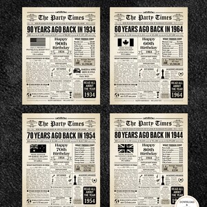 1949 CANADA, 75th birthday gift, 75th birthday newspaper Canadian, 1949 birthday poster, 75 years ago, back in 1949, 75th birthday decor image 7