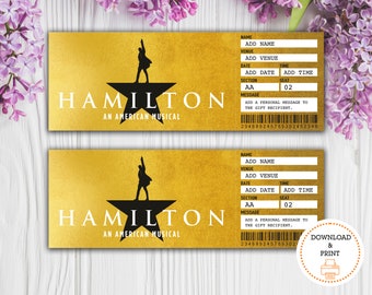 hamilton tickets etsy