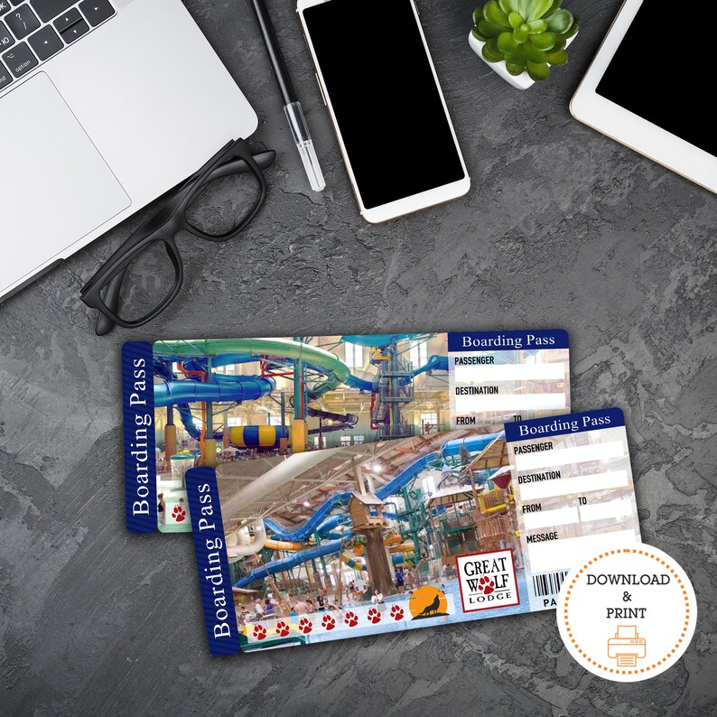 Printable Great Wolf Lodge Surprise Trip Reveal Tickets Etsy UK
