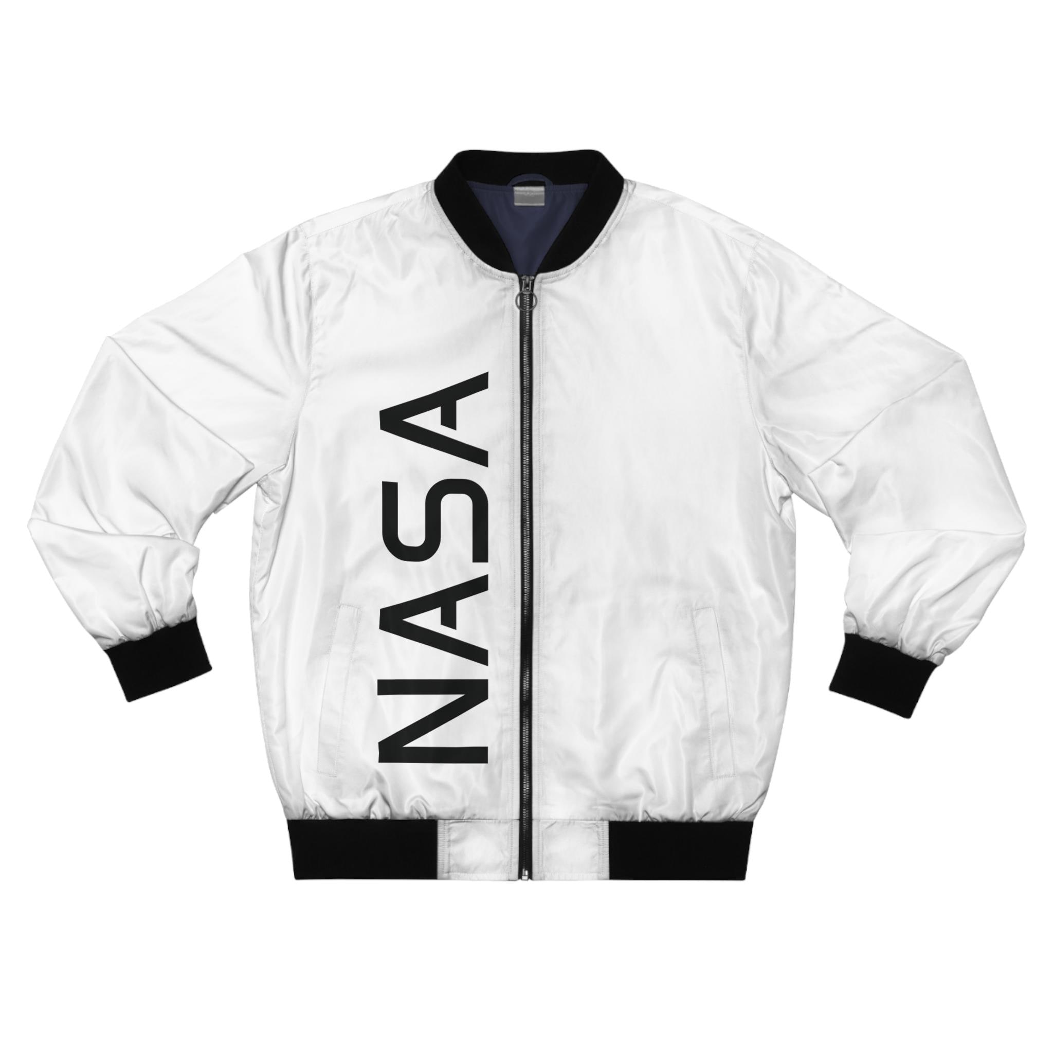 Giubbotto Bomber Giubbino Nasa Bianco Nasa Jacket Italia