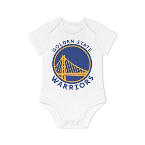 Golden State Warriors Baby Organic Bodysuit, Infant Gear, Cheer Outfit, Newborn Clothing, Baby Shower Gift, Sports Apparel