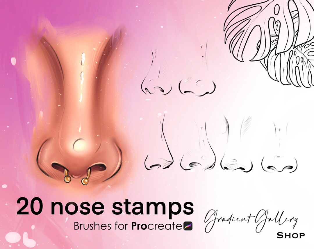 Procreate Nose Stamps Nose Brushes Procreate Nose Brush Set Nose