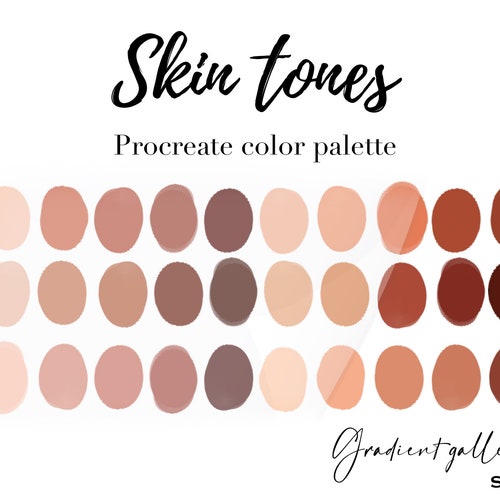Basic Skin Tones Procreate Color Palette Bundle Ipad - Etsy