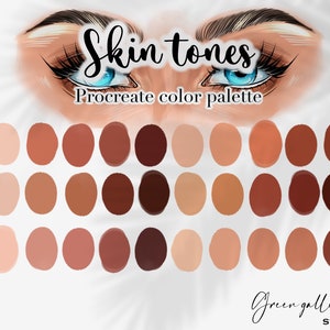 Basic Skin Tones Procreate Color Palette Bundle iPad Procreate Tools ...